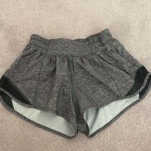 Grey Lululemon hotty hot shorts